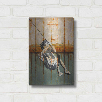 Luxe Metal Art 'A TENDER AGE' by DB Waterman,12x16