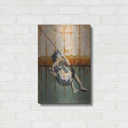 Luxe Metal Art 'A TENDER AGE' by DB Waterman,16x24