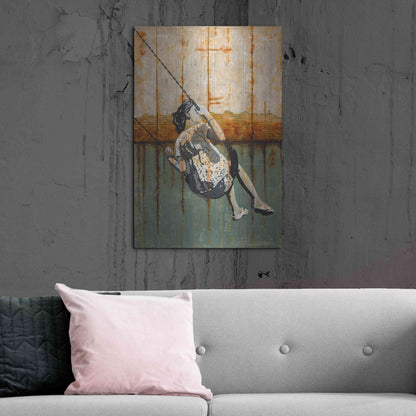 Luxe Metal Art 'A TENDER AGE' by DB Waterman,24x36