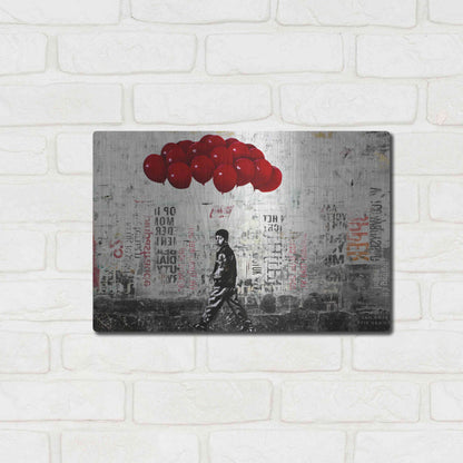 Luxe Metal Art 'BIT OF HAPPINESS' by DB Waterman,16x12