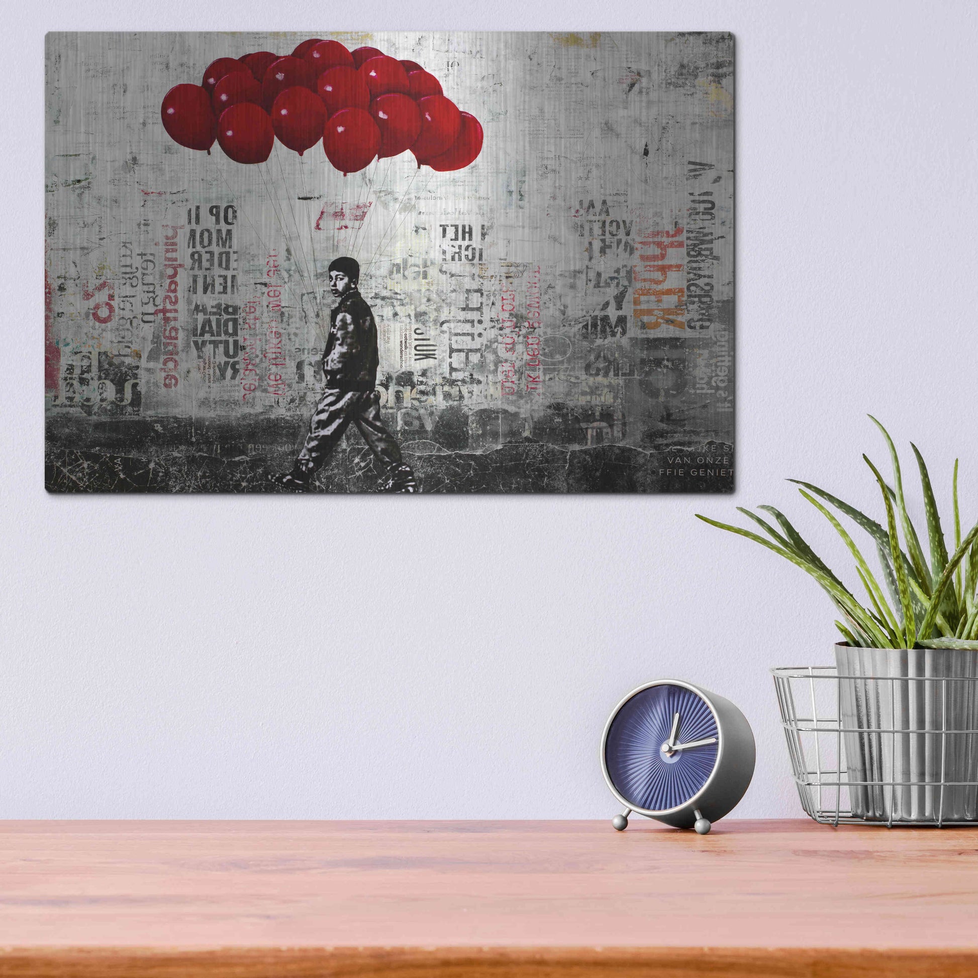 Luxe Metal Art 'BIT OF HAPPINESS' by DB Waterman,16x12