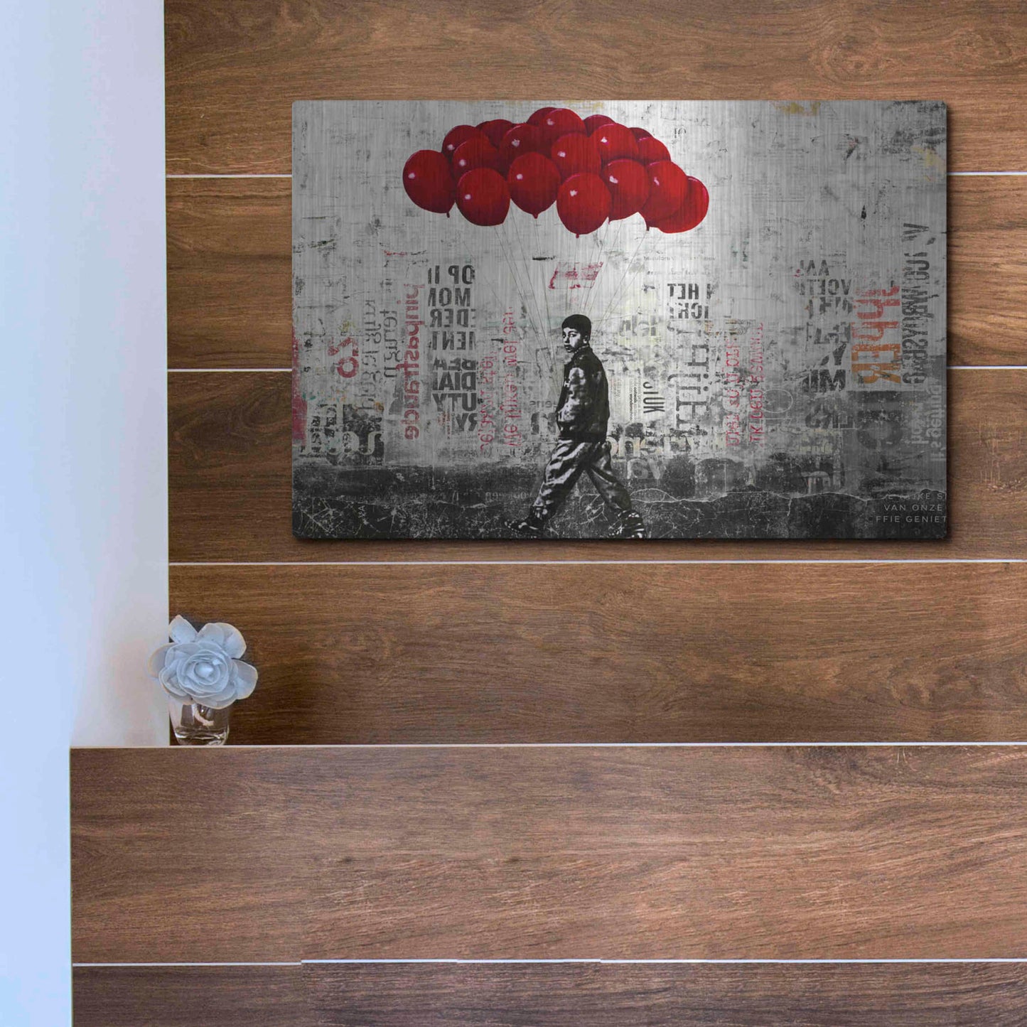 Luxe Metal Art 'BIT OF HAPPINESS' by DB Waterman,16x12