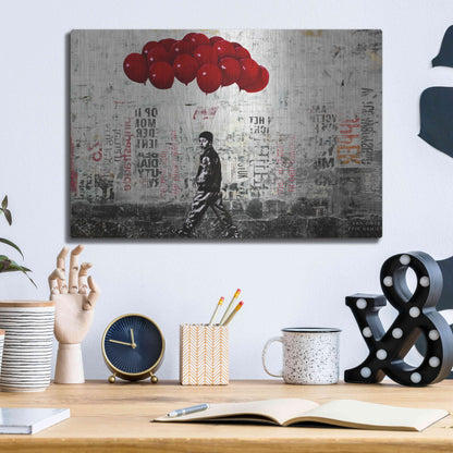 Luxe Metal Art 'BIT OF HAPPINESS' by DB Waterman,16x12