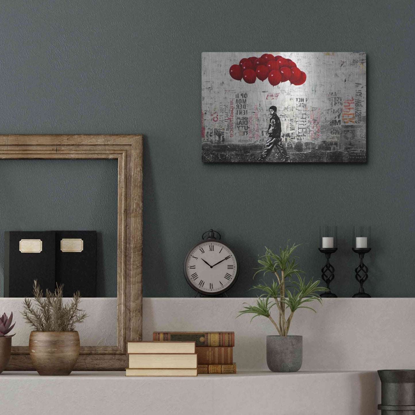 Luxe Metal Art 'BIT OF HAPPINESS' by DB Waterman,16x12