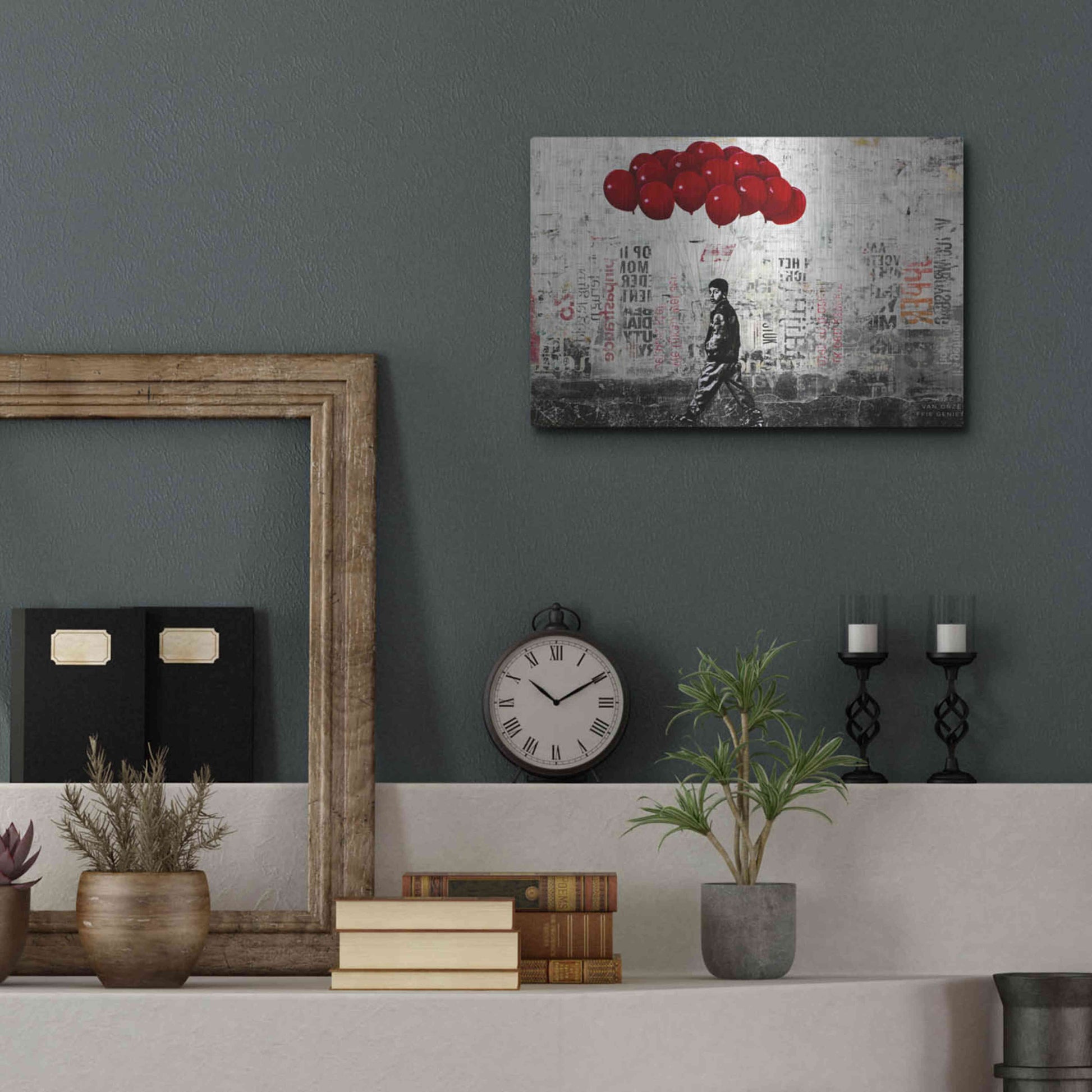 Luxe Metal Art 'BIT OF HAPPINESS' by DB Waterman,16x12