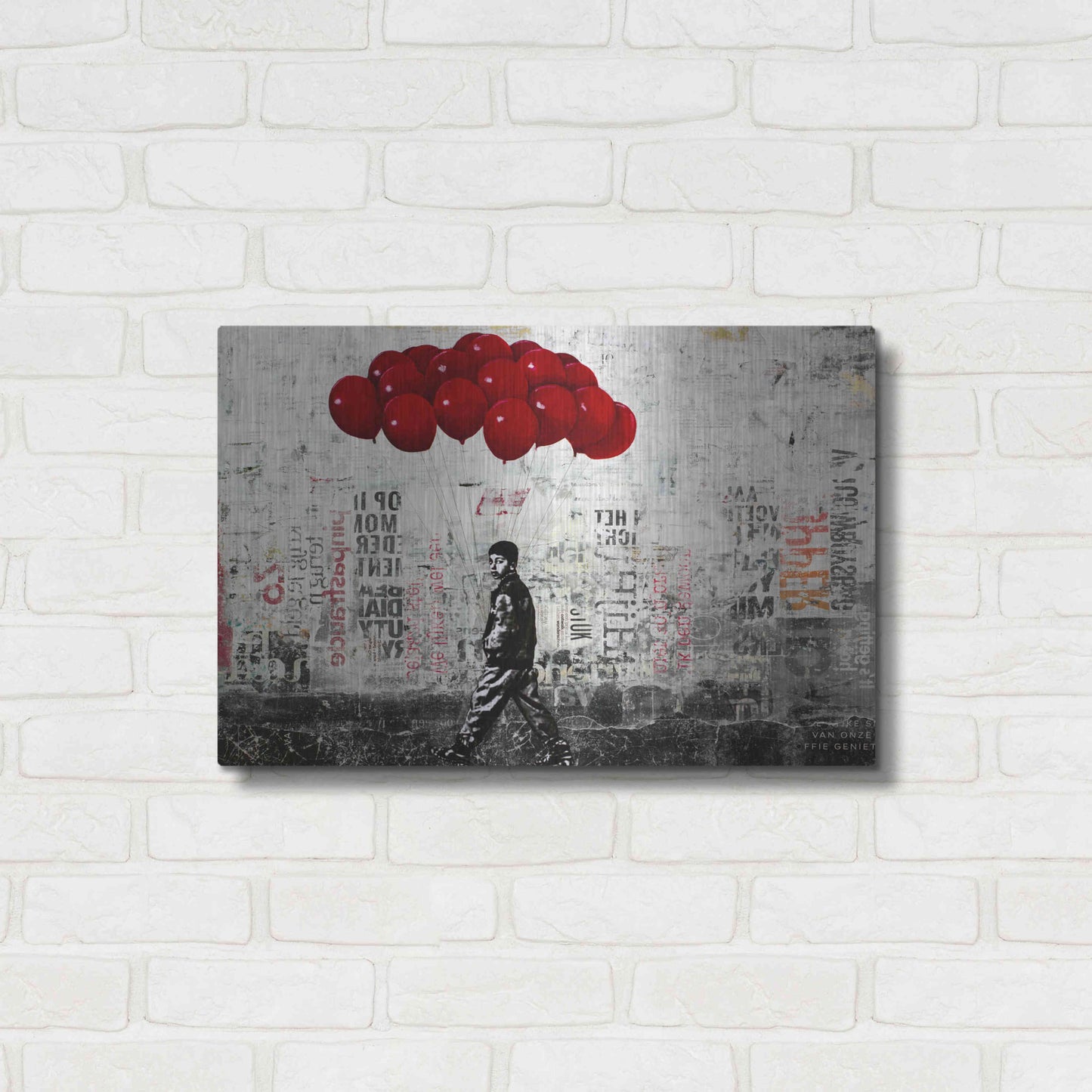 Luxe Metal Art 'BIT OF HAPPINESS' by DB Waterman,24x16