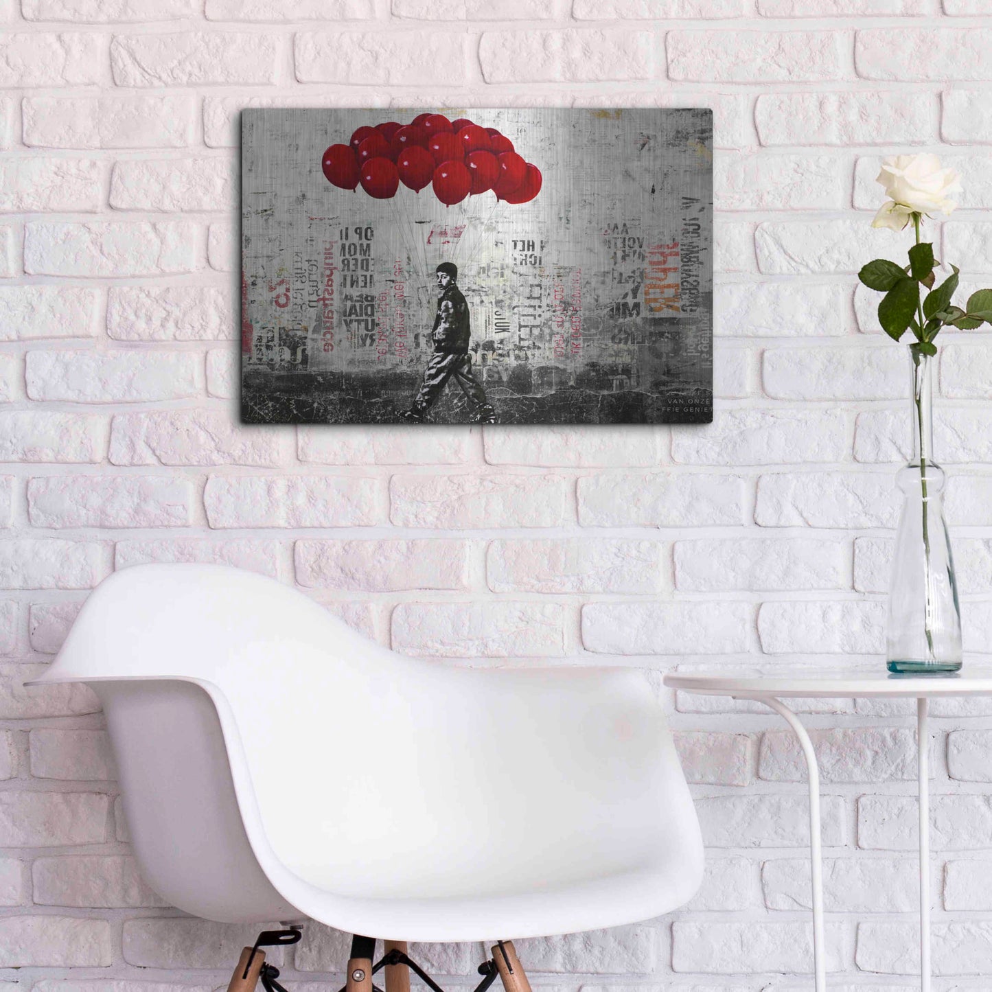 Luxe Metal Art 'BIT OF HAPPINESS' by DB Waterman,24x16