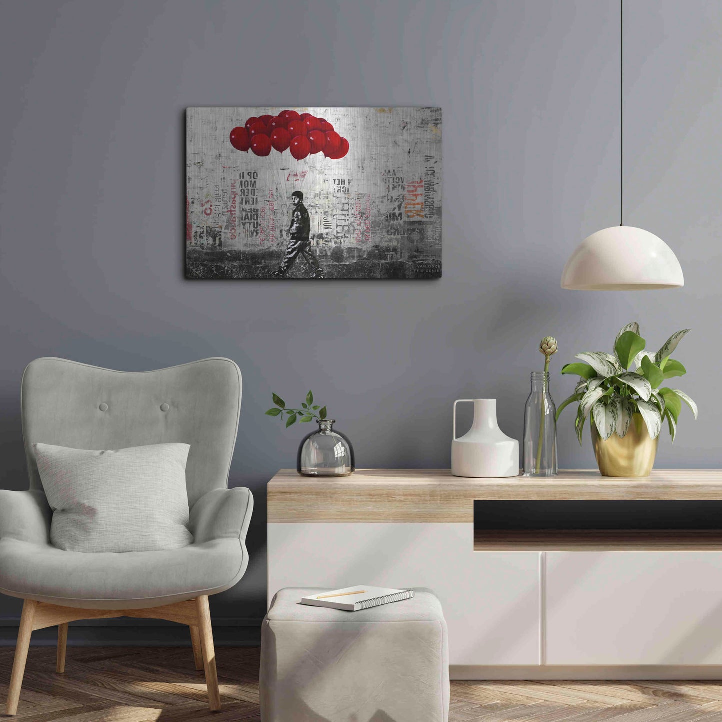 Luxe Metal Art 'BIT OF HAPPINESS' by DB Waterman,24x16