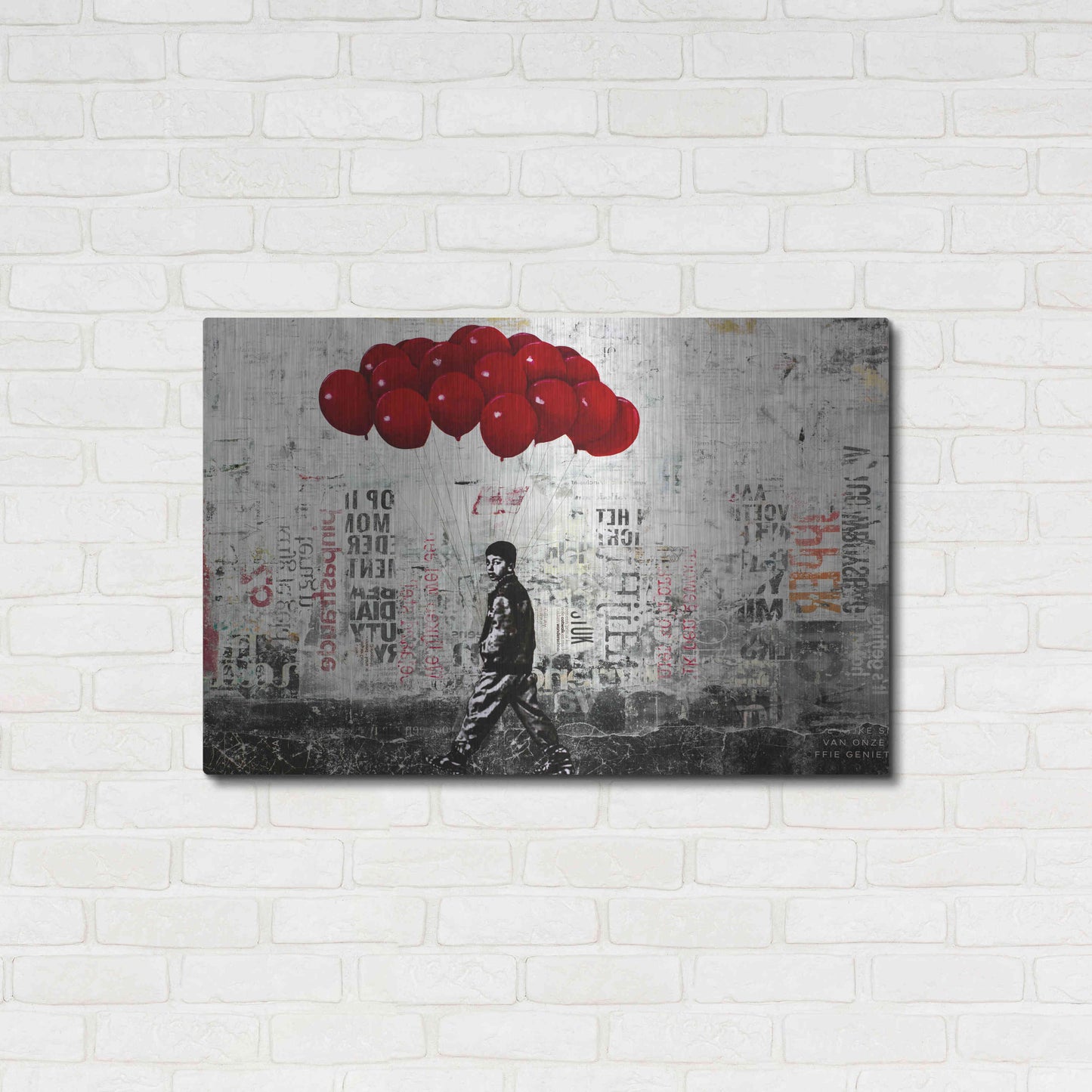 Luxe Metal Art 'BIT OF HAPPINESS' by DB Waterman,36x24