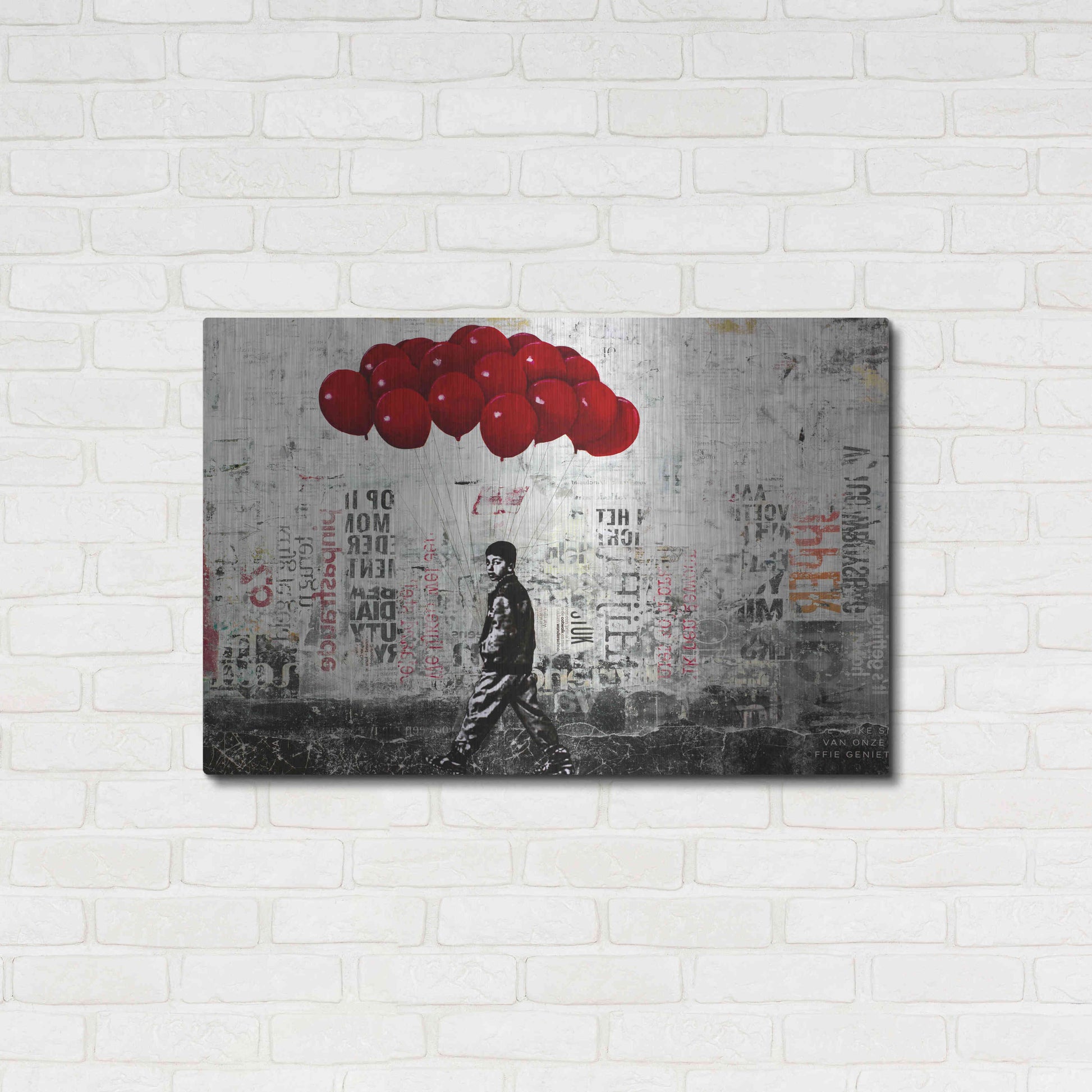 Luxe Metal Art 'BIT OF HAPPINESS' by DB Waterman,36x24