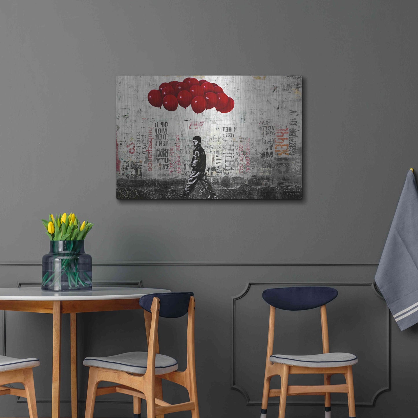 Luxe Metal Art 'BIT OF HAPPINESS' by DB Waterman,36x24