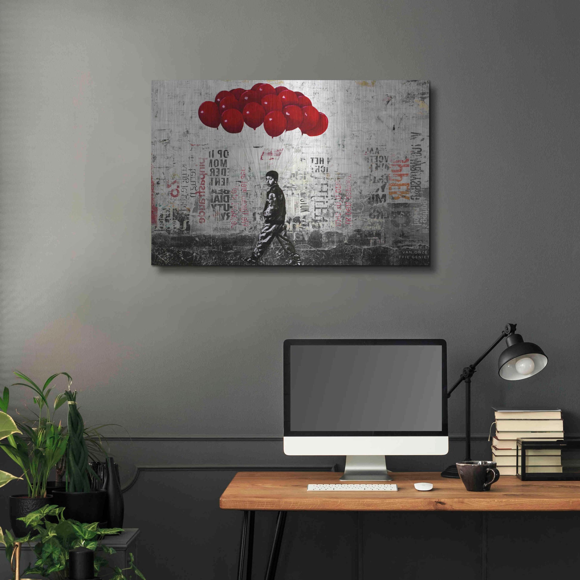 Luxe Metal Art 'BIT OF HAPPINESS' by DB Waterman,36x24