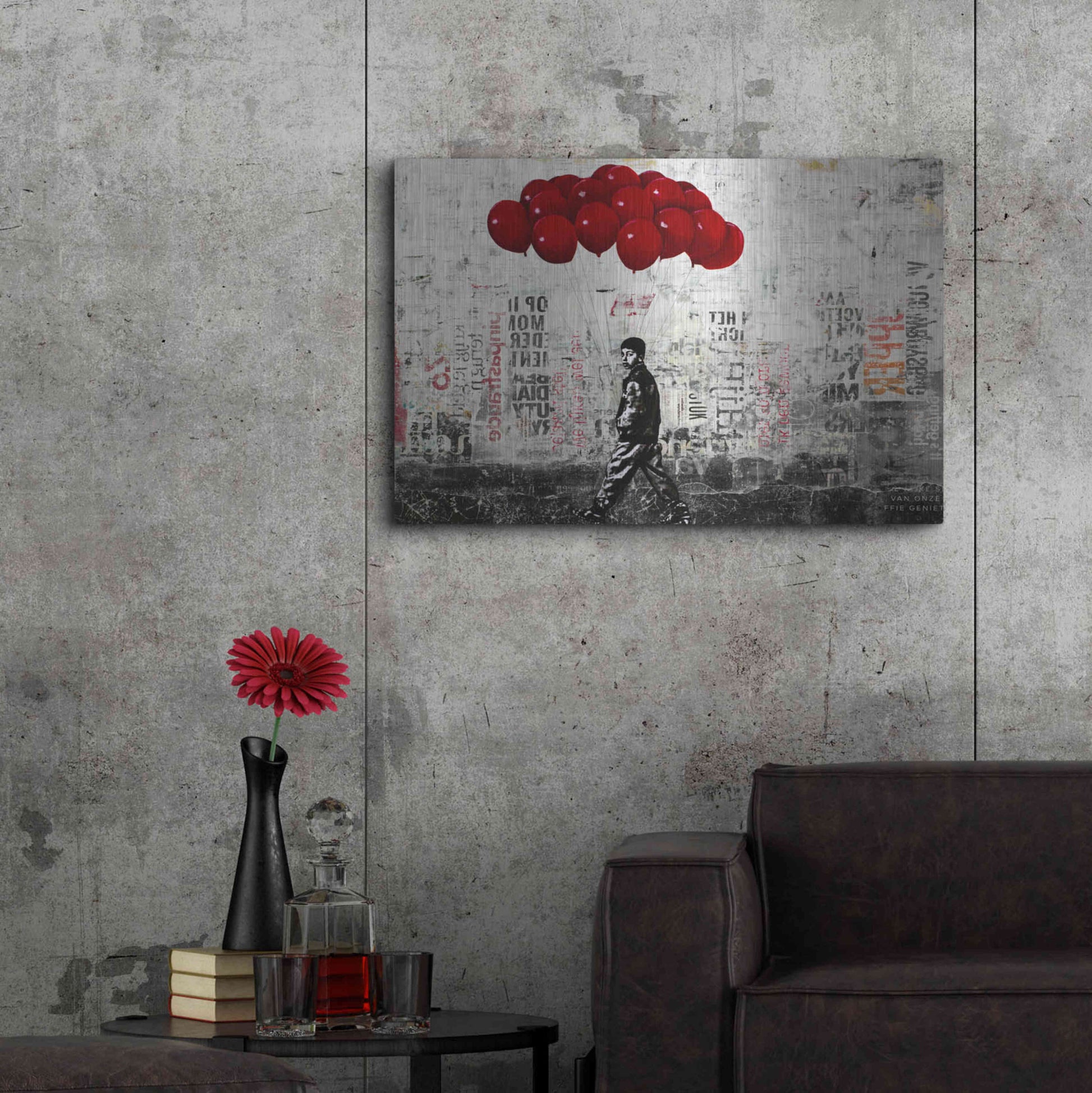 Luxe Metal Art 'BIT OF HAPPINESS' by DB Waterman,36x24