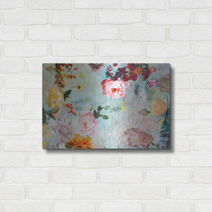 Luxe Metal Art 'BLOOM OF ROSE' by DB Waterman,24x16