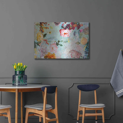 Luxe Metal Art 'BLOOM OF ROSE' by DB Waterman,36x24