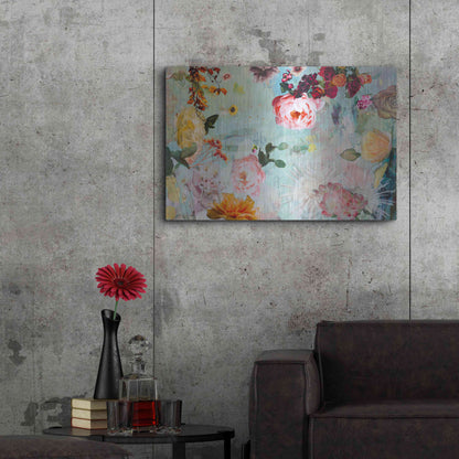 Luxe Metal Art 'BLOOM OF ROSE' by DB Waterman,36x24