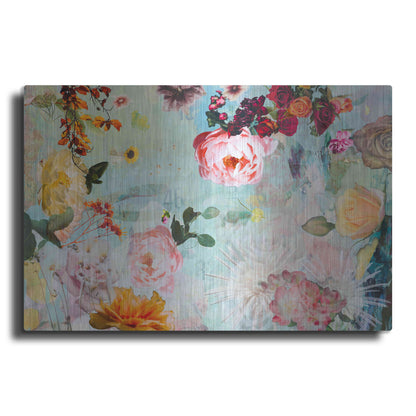 Luxe Metal Art 'BLOOM OF ROSE' by DB Waterman