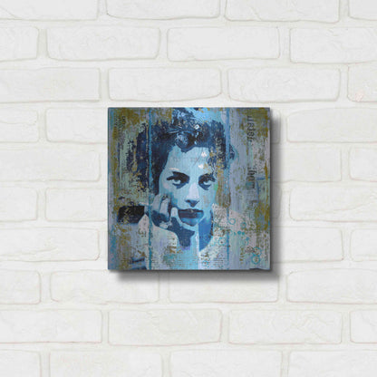 Luxe Metal Art 'BLUE MONDAY' by DB Waterman,12x12