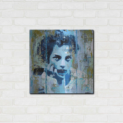 Luxe Metal Art 'BLUE MONDAY' by DB Waterman,24x24