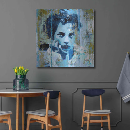 Luxe Metal Art 'BLUE MONDAY' by DB Waterman,36x36