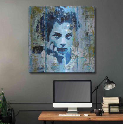 Luxe Metal Art 'BLUE MONDAY' by DB Waterman,36x36