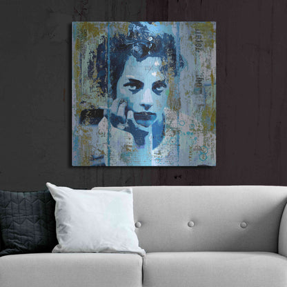 Luxe Metal Art 'BLUE MONDAY' by DB Waterman,36x36