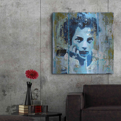 Luxe Metal Art 'BLUE MONDAY' by DB Waterman,36x36