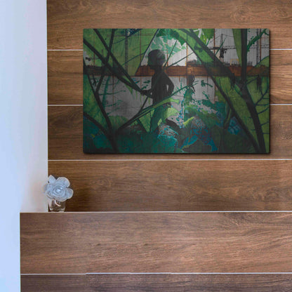 Luxe Metal Art 'CHILD IN TIME' by DB Waterman,16x12