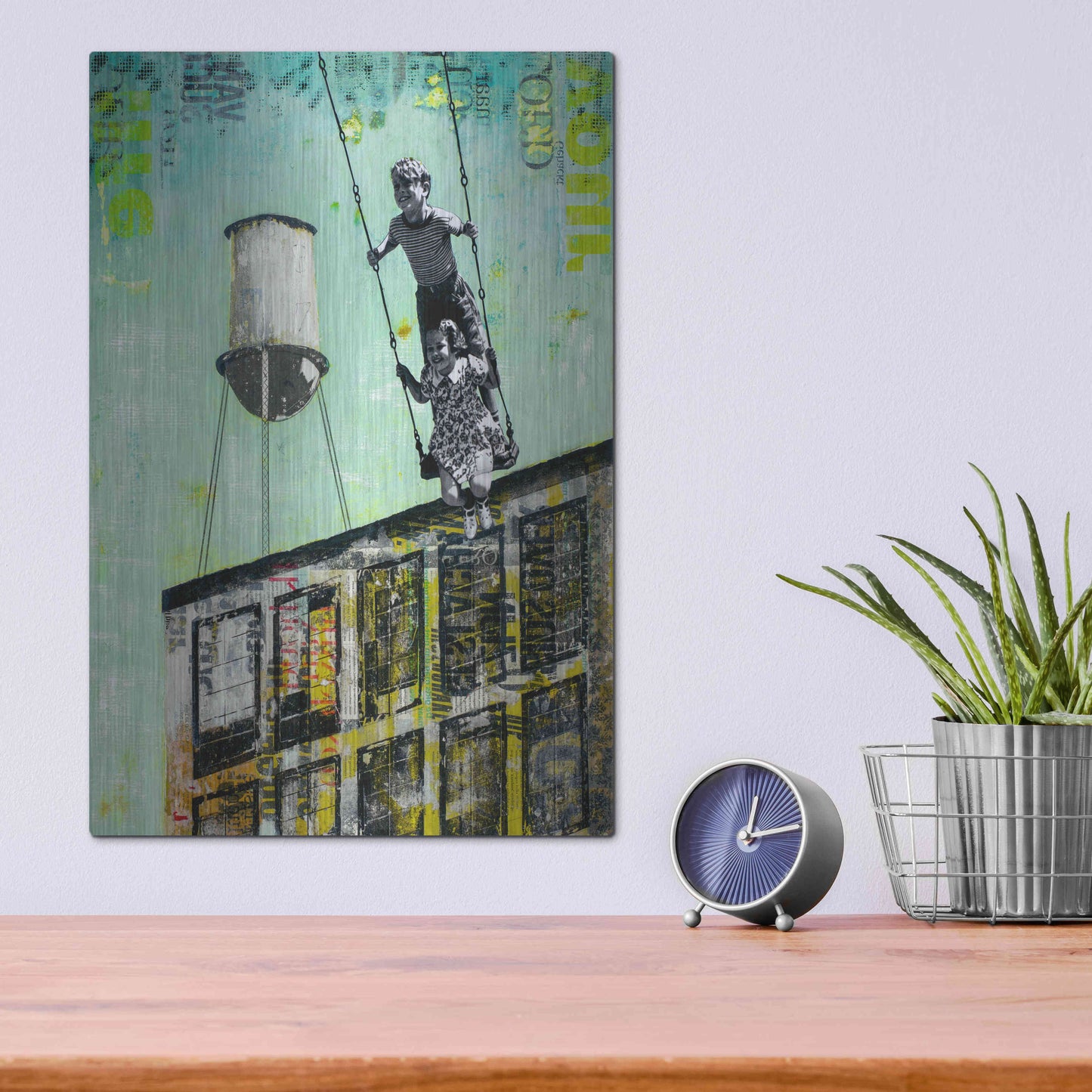 Luxe Metal Art 'DAY AT UNCLE BOB II' by DB Waterman,12x16