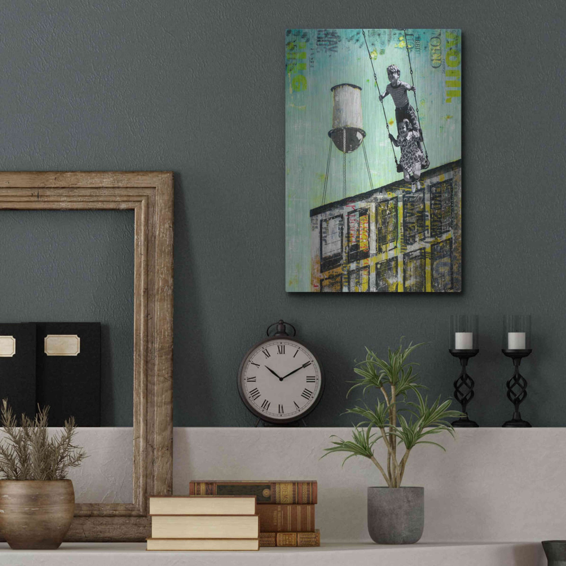 Luxe Metal Art 'DAY AT UNCLE BOB II' by DB Waterman,12x16