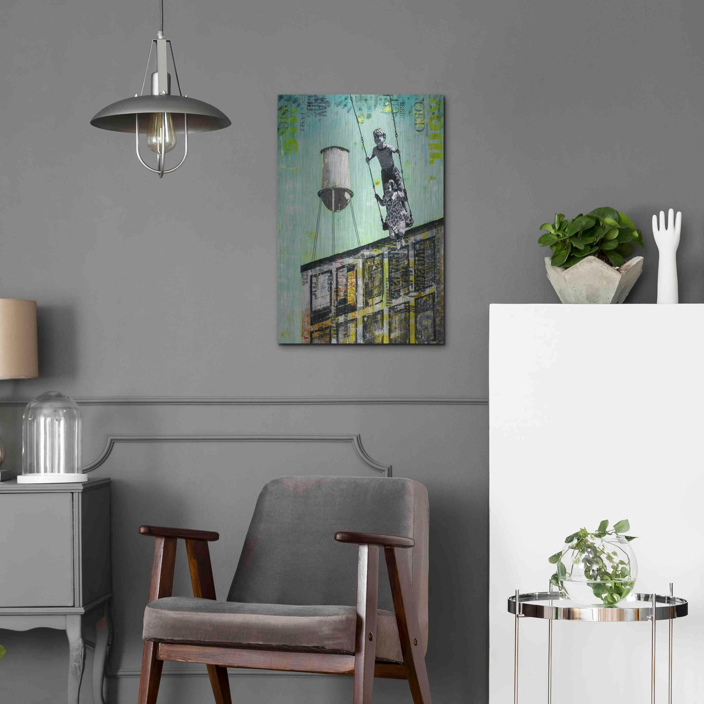 Luxe Metal Art 'DAY AT UNCLE BOB II' by DB Waterman,16x24