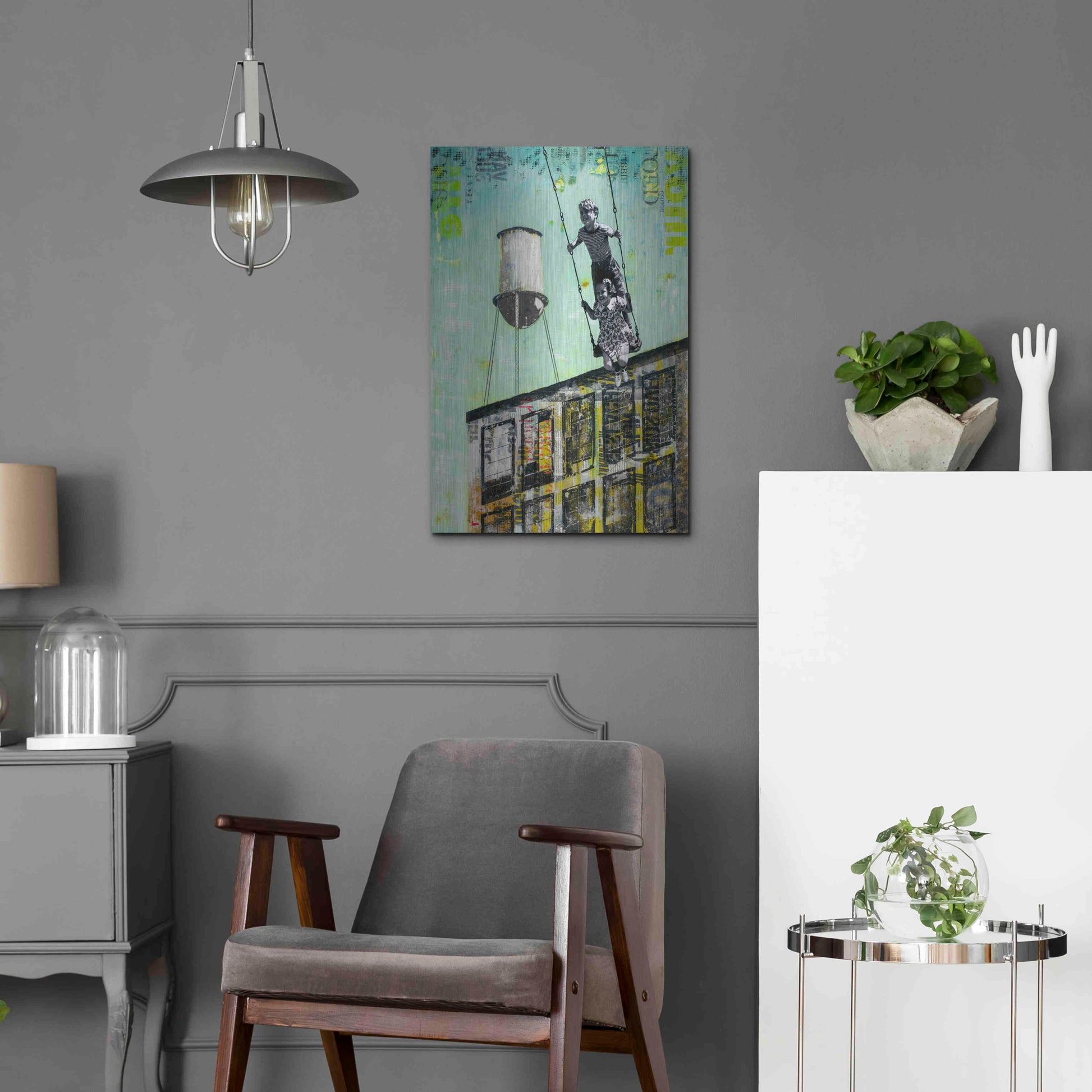 Luxe Metal Art 'DAY AT UNCLE BOB II' by DB Waterman,16x24