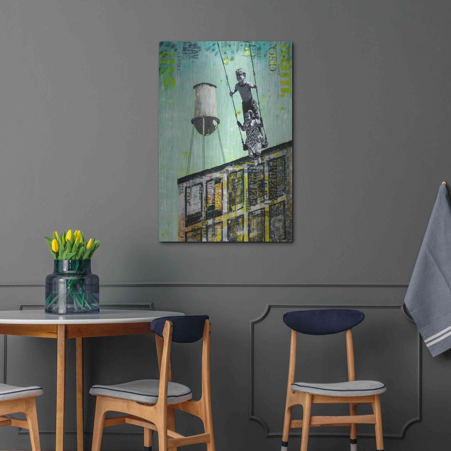 Luxe Metal Art 'DAY AT UNCLE BOB II' by DB Waterman,24x36