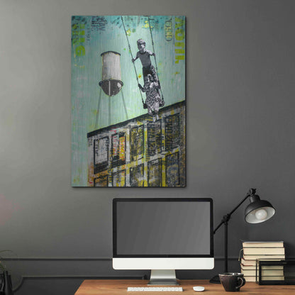 Luxe Metal Art 'DAY AT UNCLE BOB II' by DB Waterman,24x36