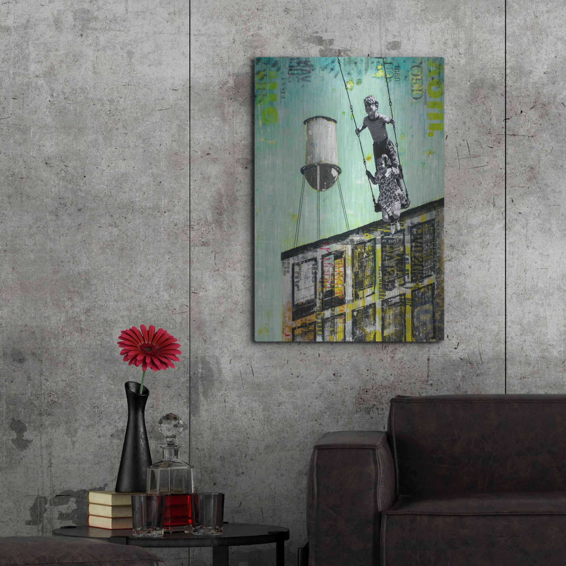 Luxe Metal Art 'DAY AT UNCLE BOB II' by DB Waterman,24x36