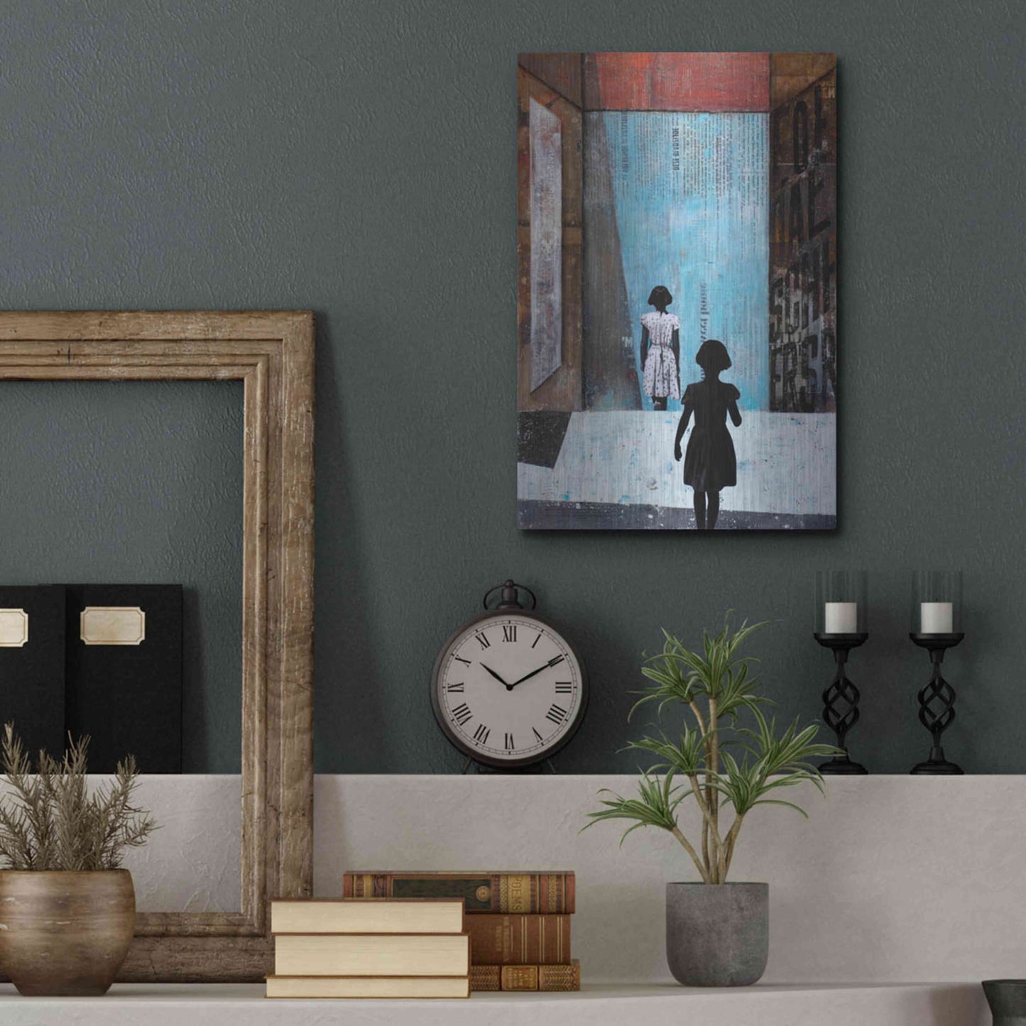 Luxe Metal Art 'DOPPELGÄNGER' by DB Waterman,12x16