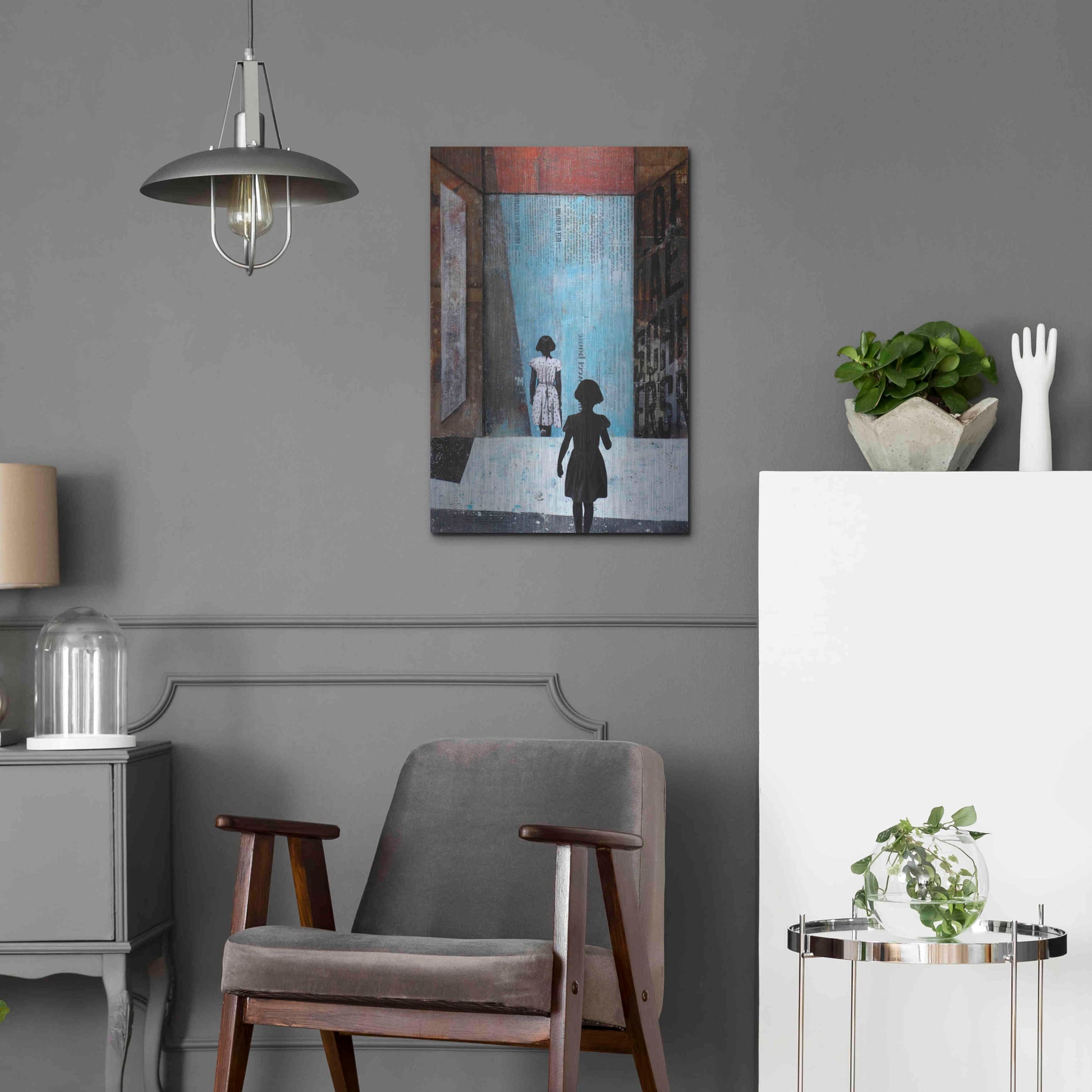 Luxe Metal Art 'DOPPELGÄNGER' by DB Waterman,16x24