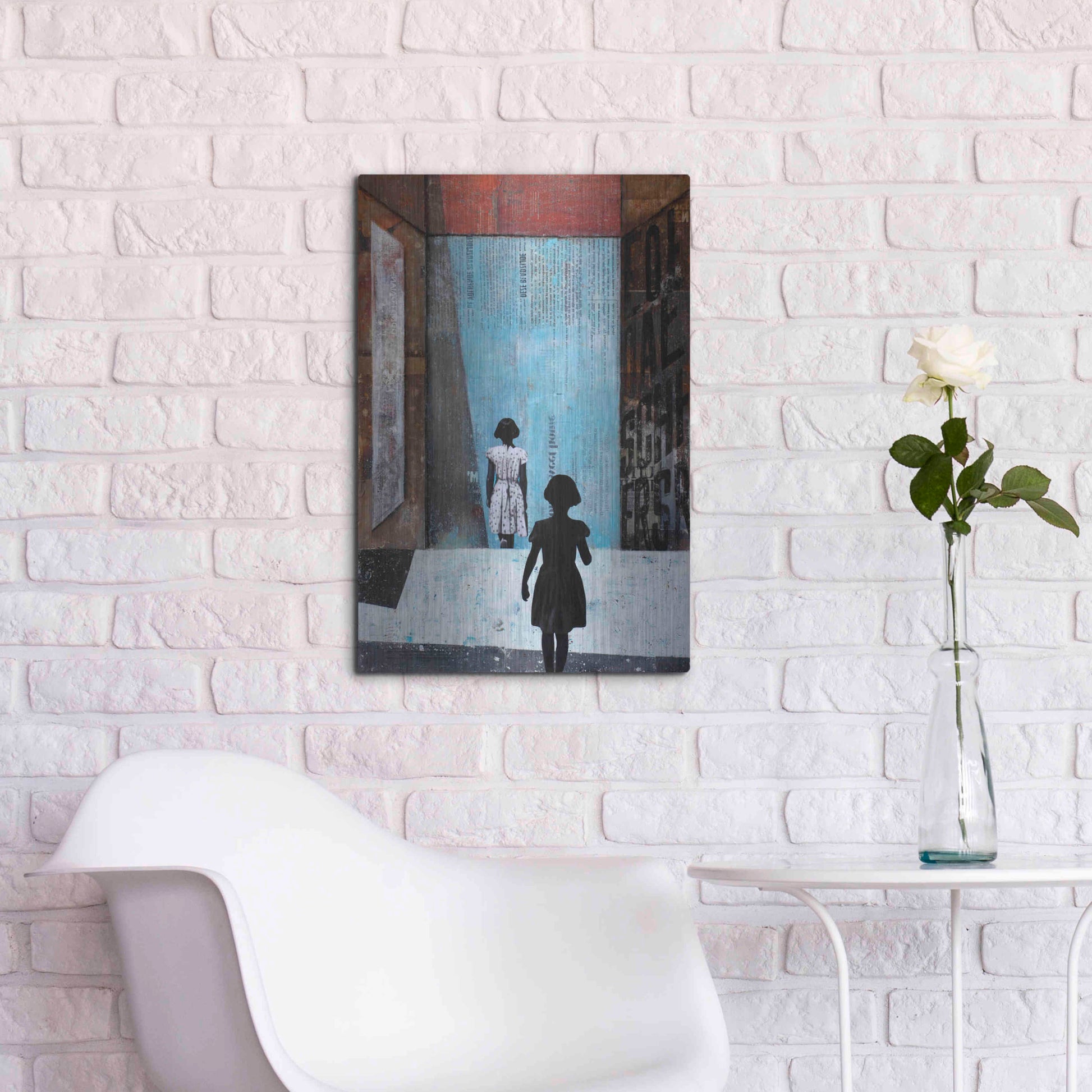 Luxe Metal Art 'DOPPELGÄNGER' by DB Waterman,16x24