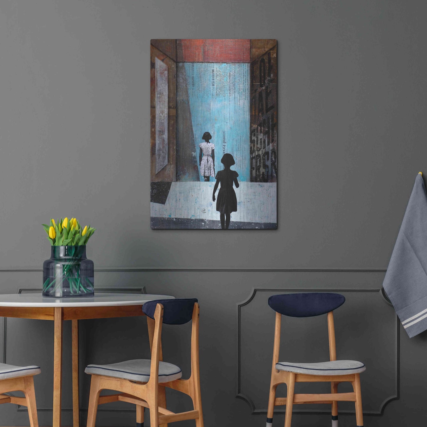 Luxe Metal Art 'DOPPELGÄNGER' by DB Waterman,24x36