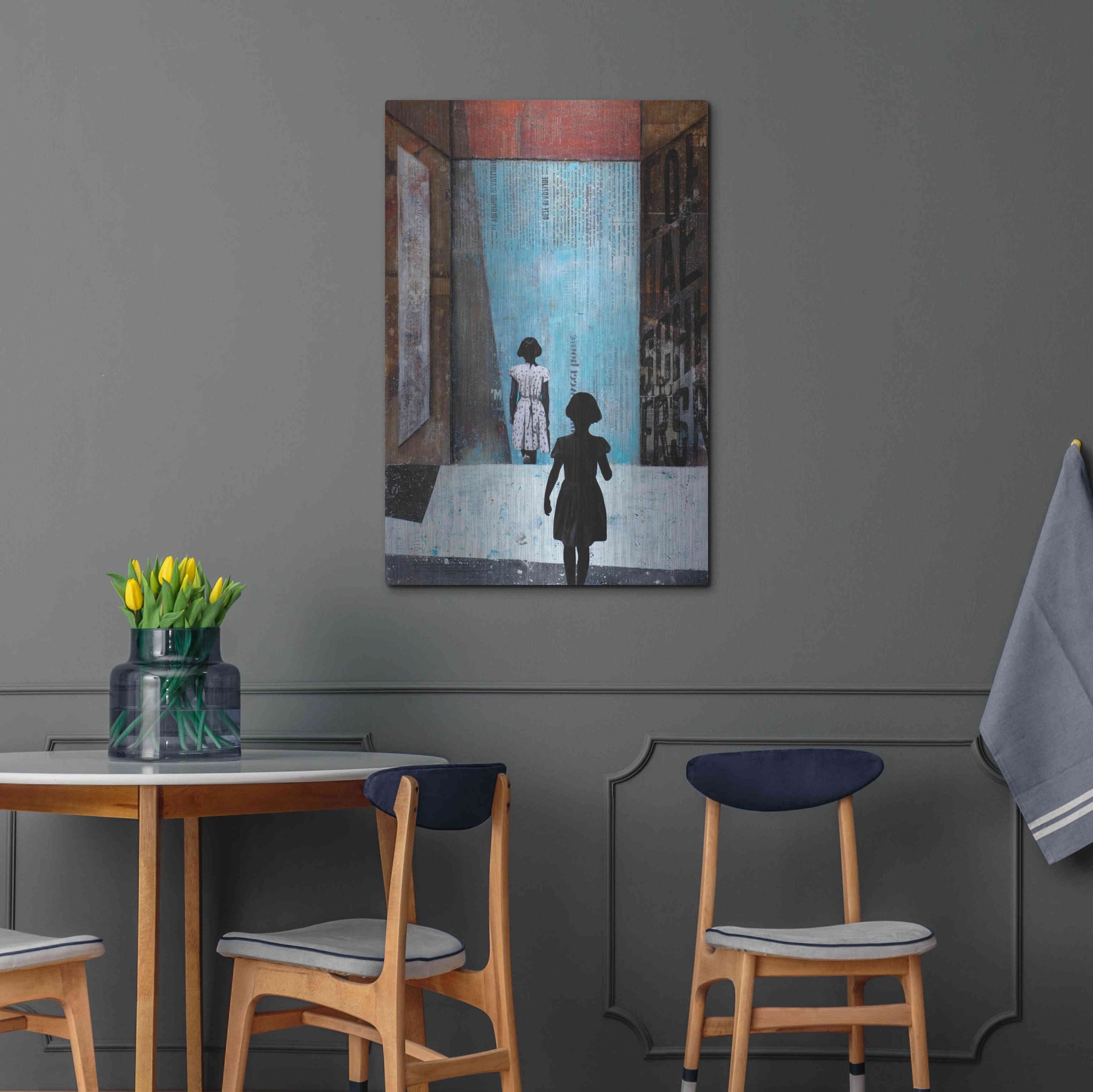 Luxe Metal Art 'DOPPELGÄNGER' by DB Waterman,24x36