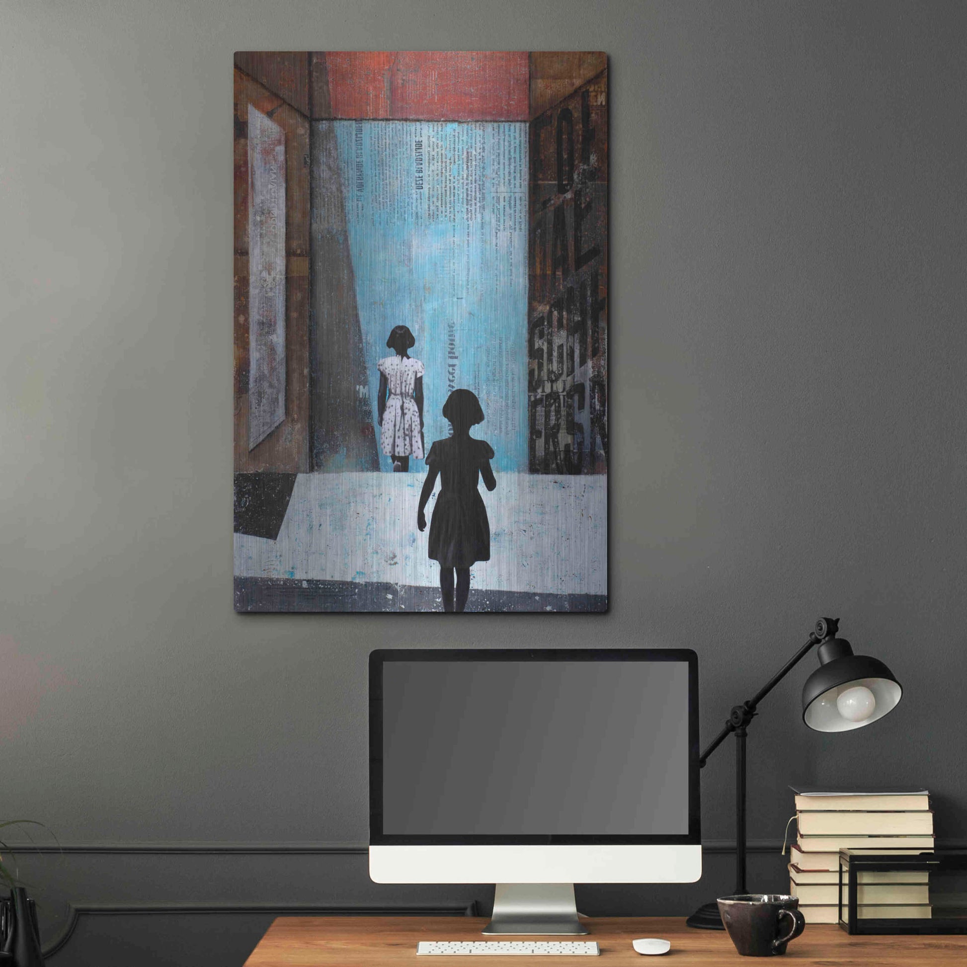 Luxe Metal Art 'DOPPELGÄNGER' by DB Waterman,24x36