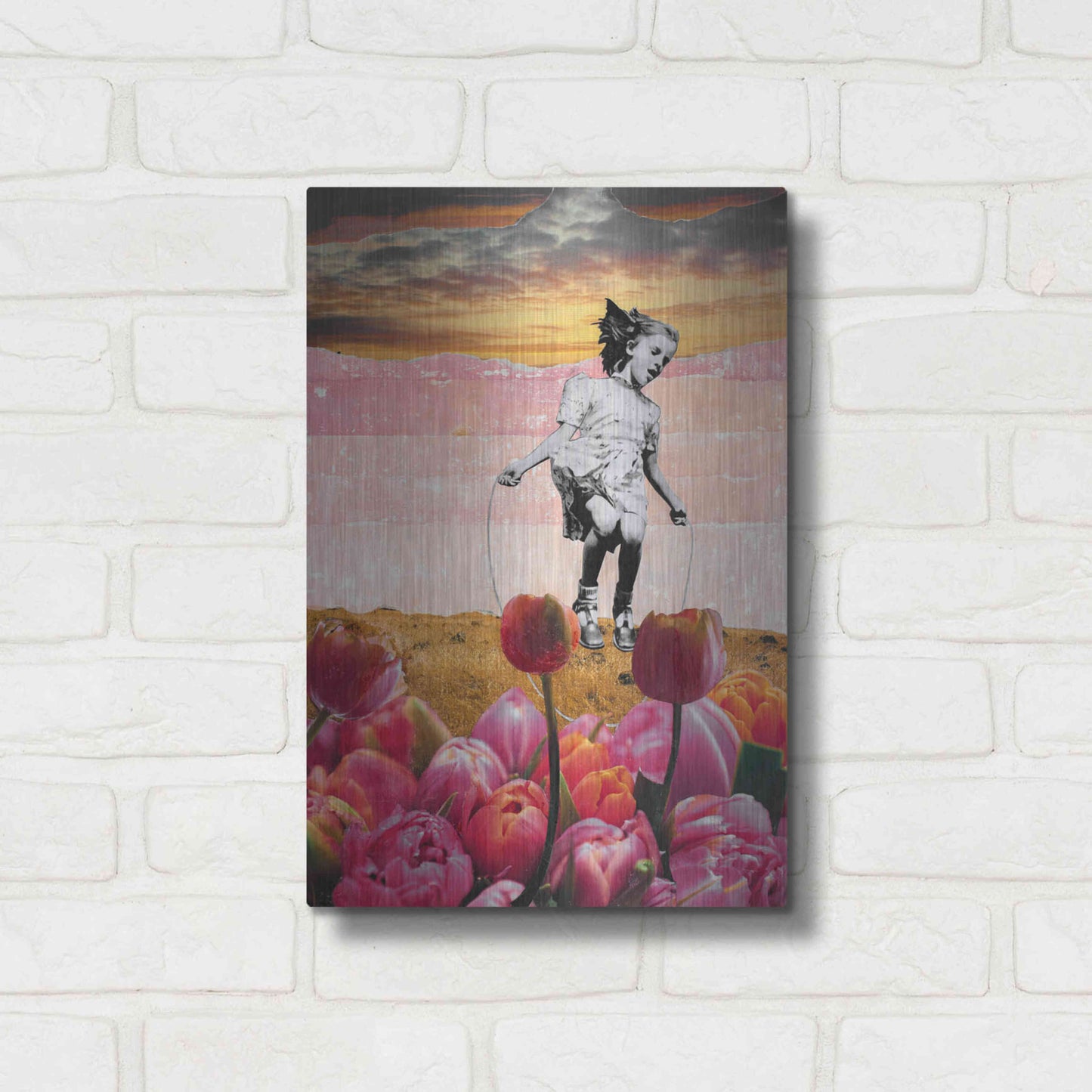 Luxe Metal Art 'DOUBLE DUTCH' by DB Waterman,12x16