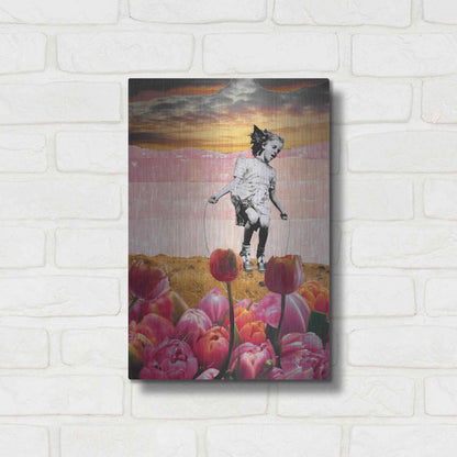 Luxe Metal Art 'DOUBLE DUTCH' by DB Waterman,12x16