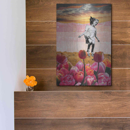 Luxe Metal Art 'DOUBLE DUTCH' by DB Waterman,12x16