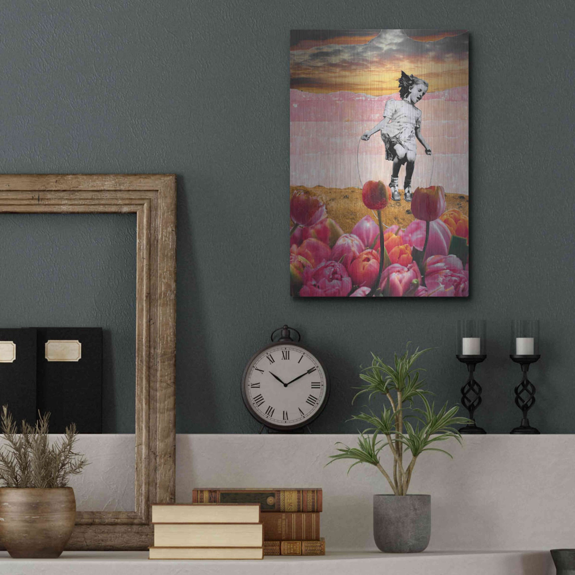 Luxe Metal Art 'DOUBLE DUTCH' by DB Waterman,12x16