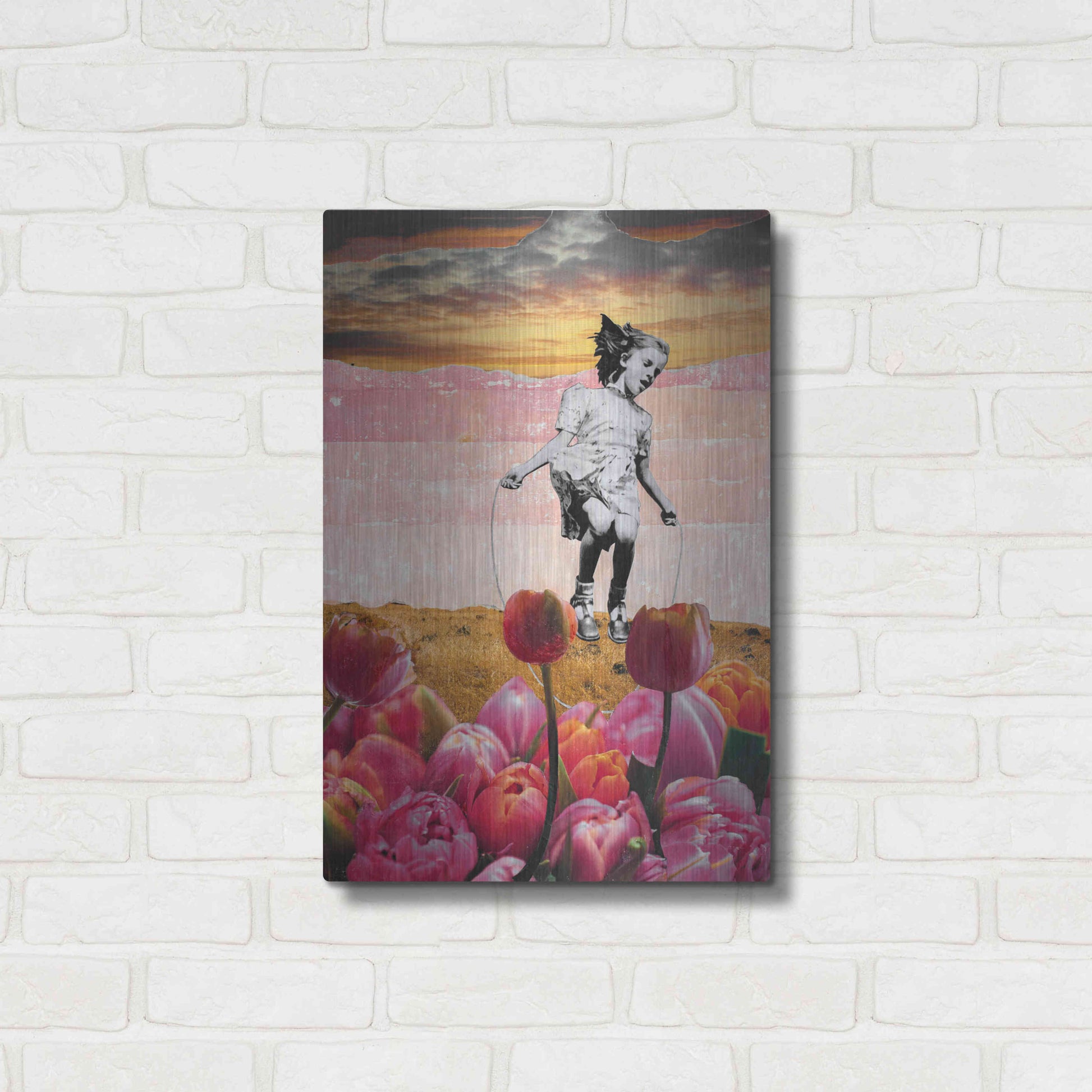 Luxe Metal Art 'DOUBLE DUTCH' by DB Waterman,16x24