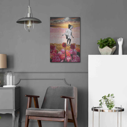 Luxe Metal Art 'DOUBLE DUTCH' by DB Waterman,16x24