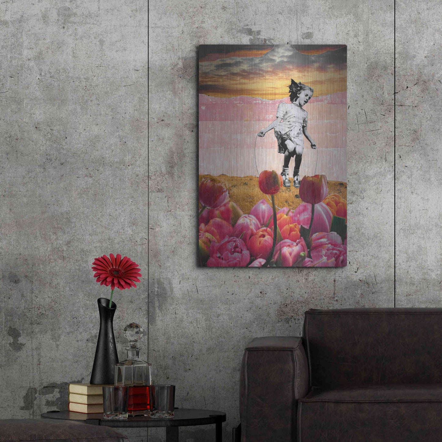 Luxe Metal Art 'DOUBLE DUTCH' by DB Waterman,24x36