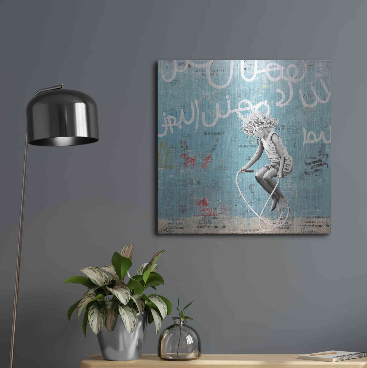 Luxe Metal Art 'FREESTYLER AF' by DB Waterman,24x24