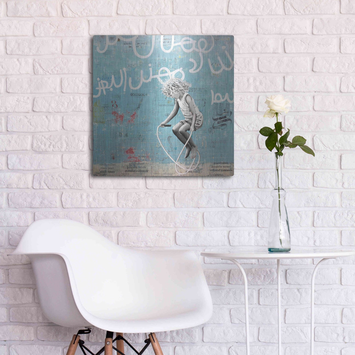 Luxe Metal Art 'FREESTYLER AF' by DB Waterman,24x24